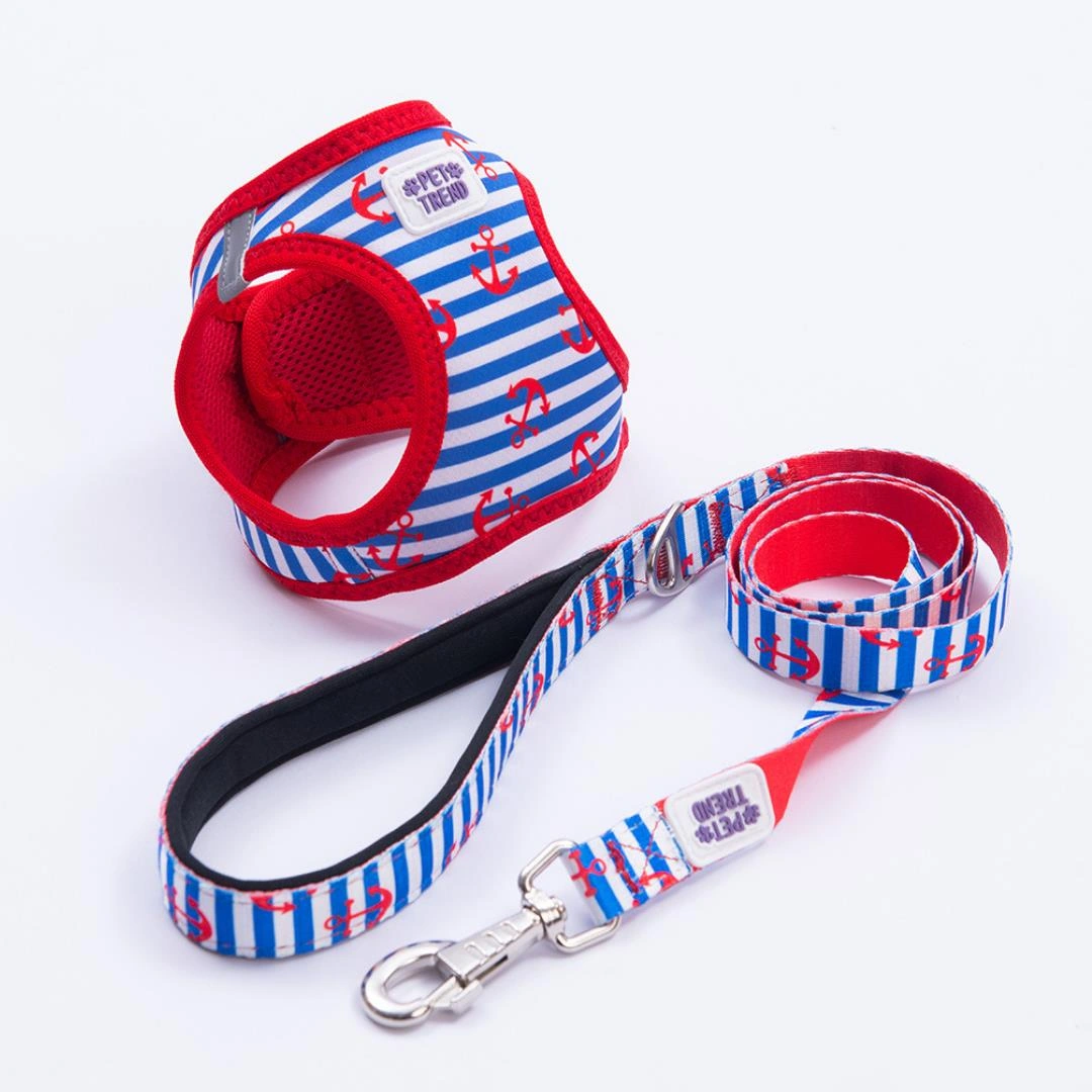 Sailor Mates Göğüs Tasması Ve Sevk Kayışı Tasma Seti Çapa Kedi Köpek Göğüs Tasması Seti Kırmızı