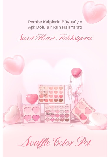 Dasique Kalp Tasarımlı Yoğun Pigmentli Köpük Yapılı Kadife Bitiş Sunan Ruj Souffle Color Pot 03 Coral Choux 03 Coral Choux