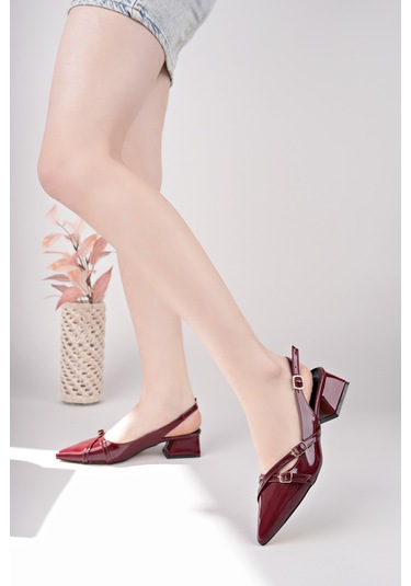 Luis A Costa 3 Tokalı Bordo 4 Cm Abiye Ayakkabı Renkli