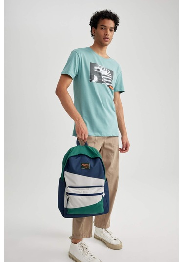 Defacto Unisex Su Geçirmez Kumaş Okul Sırt Çantası A9333AXNSNV2 Lacivert