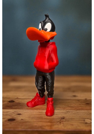 26 Cm 3d Baskı Daffy Duck Figürü, Looney Tunes Figür, Çizgi Film Figürü
