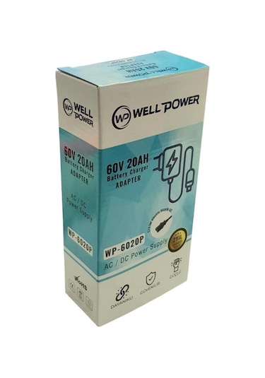 Wellpower 60volt 20amper Elektrikli Bisiklet Şarj Adaptörü