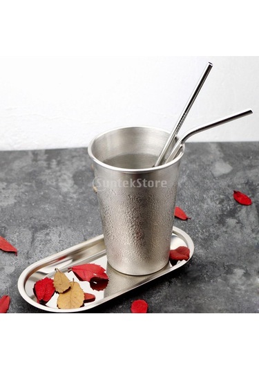 Homyl Yeniden Kullanılabilir Düz Kavisli Metal Paslanmaz Çelik Gümüş