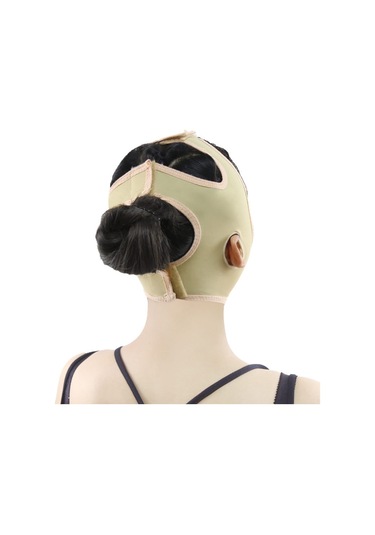 Sones Lycra Ten Rengi Nefes Alabilir Cilt Bakımı Ve Kaldırma Çift Çene Azaltma Maskesi Yüz Kemeri, Beden: M