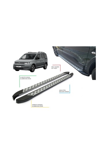 Vlokswagen Caddy Noktalı Yan Basamak 2020 2021 2022 2023 2024 2025 2026