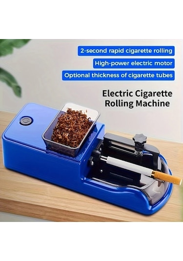 Elmpaly Mavi Kullanışlı Yüksek Güçlü Otomatik Sigara Sarma Makinesi Paslanmaz Çelik Usb Şarj