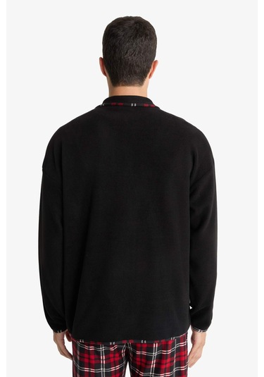 Defacto Regular Fit Polar Yarım Fermuarlı Üst G2728ax25wnbk27 Siyah