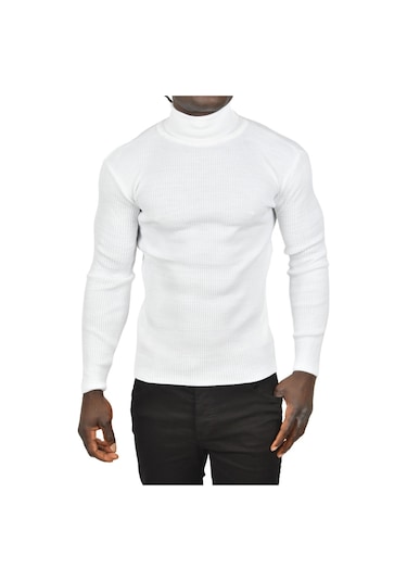 Deepsea Erkek Beyaz İnce Fitilli Tam Boğazlı Balıkçı Yaka Tüylenmeyen Triko Kazak 2505498 Beyaz Deepsea Erkek Beyaz İnce Fitilli Tam Boğazlı Balıkçı Yaka Tüylenmeyen Triko Kazak 2505498 Beyaz