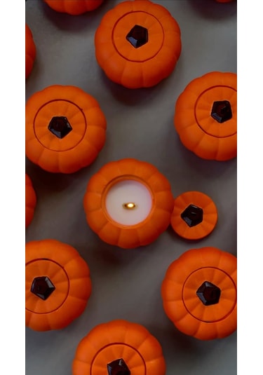 Beyaz Bal Kabağı Mum Soya Wax Mum Turuncu