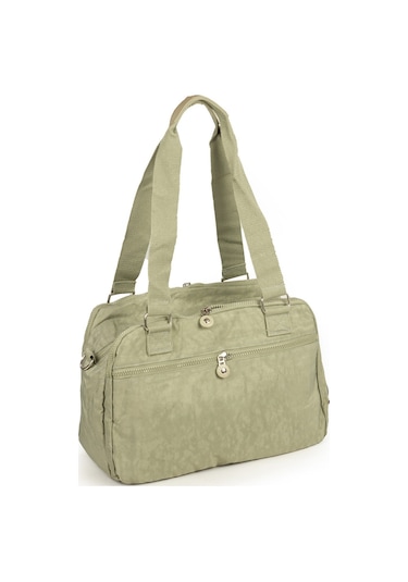 571 Krinkıl/klinkır Su Geçirmez İthal Kumaş Çok Gözlü Anne Okul Postacı El Omuz Çantası K. Bej 9-5c Koyu Bej