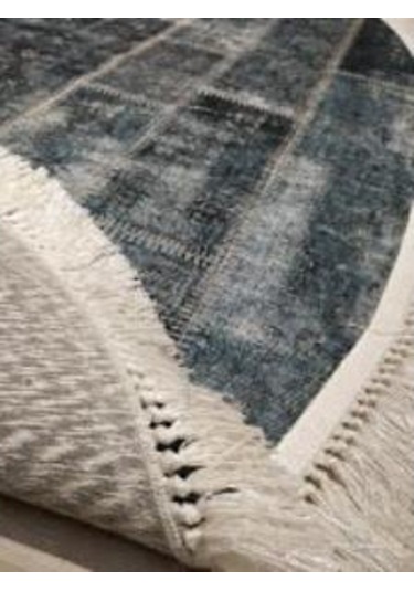 Yamalıhome Angel 1444-02 Patchwork Antrasit 120X180 Cm Saçaklı Ov