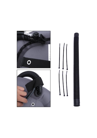 Dolıty Dalış Bcd Şişirme Hortumu Oluklu Bc 14-inç-yuvarlak