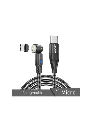 Uslıon Pd 60w Manyetik Şarj Kablosu - Mikro Usb, Tip C, Iphone Uyumlu 12, Xiaomi İçin Hızlı Şarjmavi1m