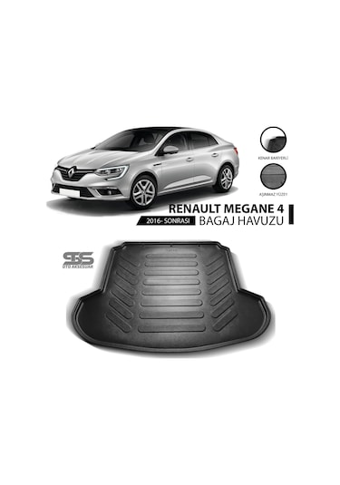 Renault Megane 4 Sedan 2016 Ve Sonrası Uyumlu Bagaj Havuzu
