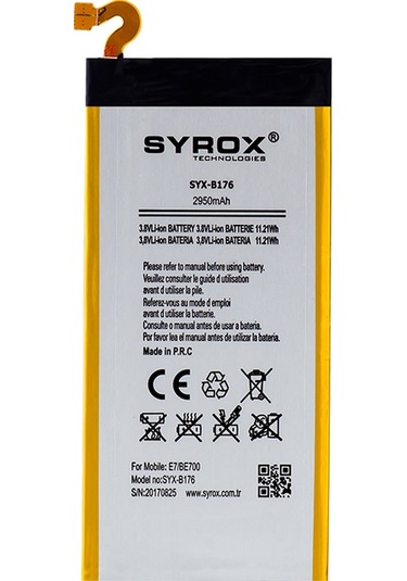 Syrox Samsung Galaxy E7 E700 Batarya 2950 Mah B176