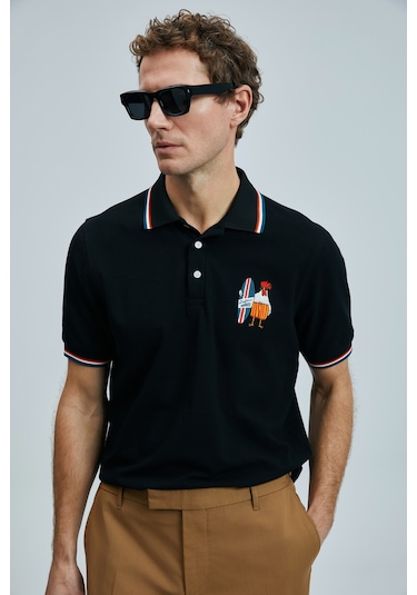Lufian Sansa Smart Erkek Polo Tişört Siyah Siyah 111040218100100 SIYAH
