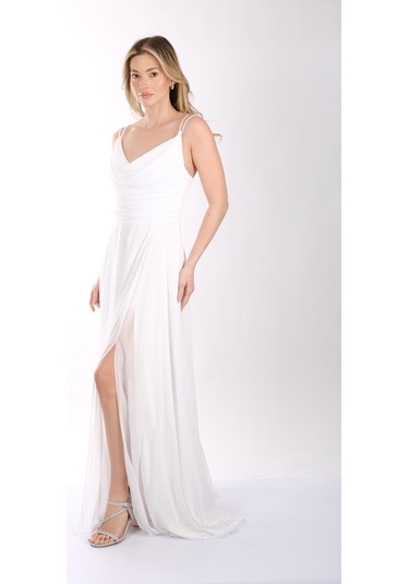 Abiye Elbise Dori 00kb5090 Beyaz