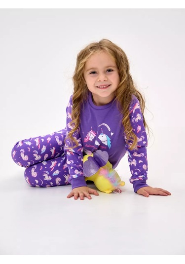 Trend Sign Çocuk Pijama Takımı Pantolonlu 176668985 Violet