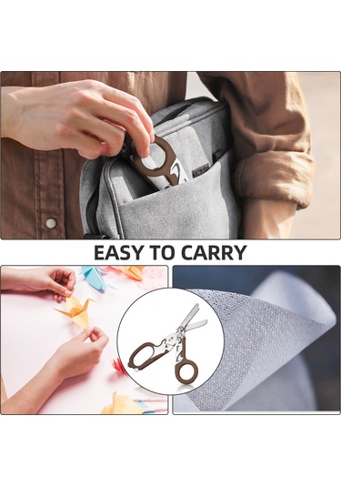 Hfambition Kahverengi Çok İşlevli Çakı Pense, Taşra Kampı İçin Gerekli, Katlanabilir Makas, Cam Kırıcı, Açıcı Ve Ölçü Cihazı