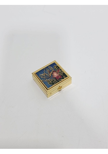 Antika Fransız Minyatür Kutu 3,8x3,8cm 113