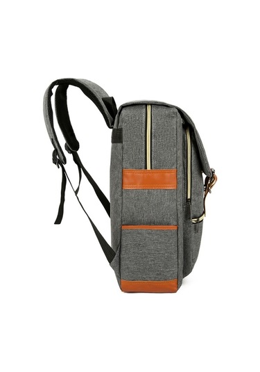 Didadodo Büyük Kapasiteli Usb 3'lü Sırt Çantası Seti - Şık Gri Seyahat Çözümü Gri