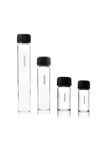 Cam Deney Tüpü Düz Tabanlı Pp Vida Kapaklı - 25X95 Dibi Düz