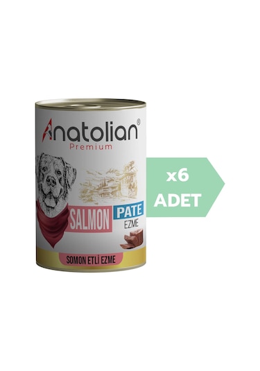 Anatolian Premium Adult Salmon Pate Somonlu Yetişkin Ezme Köpek Konservesi 6 x 400 G