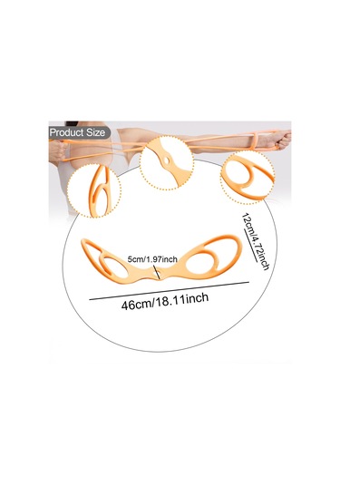 Homyl Şekil 8 Direnç Bandı Germe Gergisi Kadınlar Erkekler Ev Turuncu