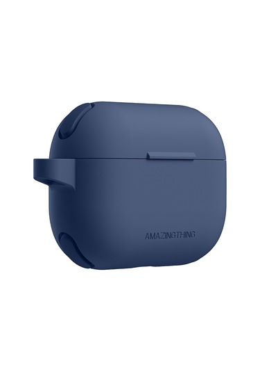 Airpods Pro 2 Uyumlu Amazingthing Airbag Köşe Tasarımlı Omni Serisi Silikon Kapak Lacivert