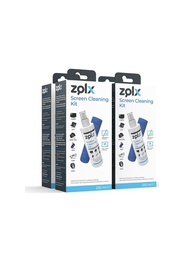 Zolx Ekran Temizleme Seti 4 x 250 ML + Mikrofiber Bez