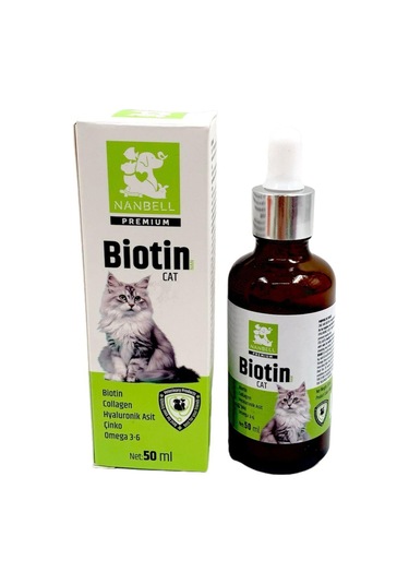 Nanbell Kediler İçin Omega 3-6 Biotin Kolajen 50 ML