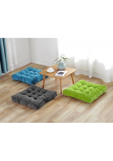 İç Mekan Yıkanabilir Balkon Teras Çocuk Odası Yer Minderi Pufu 45x45 Cm