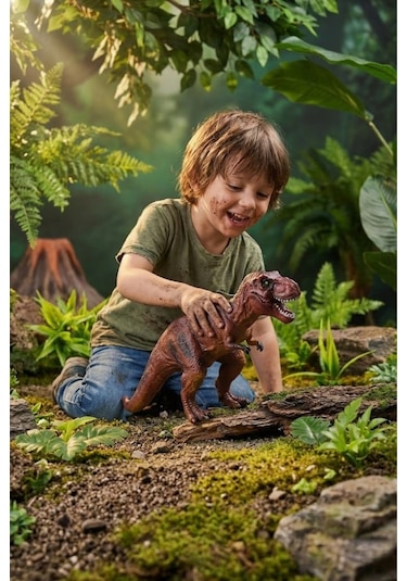 Gerçekçi T-rex Dinozor Figürü - Orta Boy Detaylı Eğitici Oyuncak Tyrannosaurus Rex 20 Cm Hayvanlar