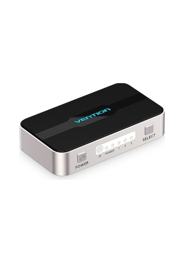 Hdmı 3 Giriş 1 Çıkış Switcher, 4k 30hz, Kumanda, Hdcp, Alüminyum Gövde, Akıllı Cihaz Paylaşımı