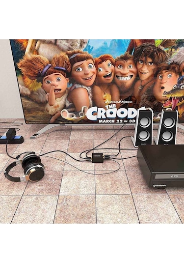 Digital To Analog Stereo Rca Optik Toslink Ses Çevirici Dönüştürücü