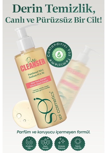 Soi Cosmetics Aloe Vera Ekstract Soi Pure Cleanser 200 ML