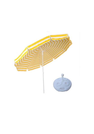 Sumedecor&Design Yüksek Kalite 10 Telli Eğilebilir 2 M Plaj Şemsiyesi + Bidon