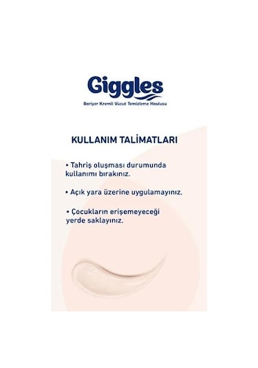 Giggles Bariyer Kremli Vücut Temizleme Havlusu 50'li Tekli