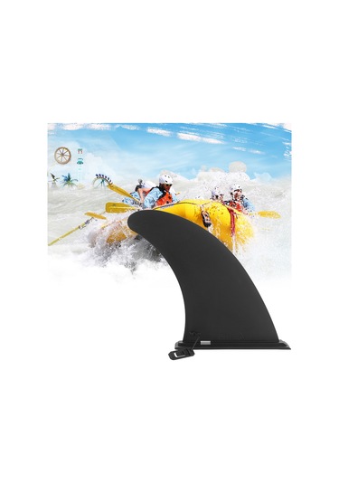 Yunboo Plastik Kayak Ve Sörf Tahtası Kanadı 9 İnç - Stabilite Ve Su Kırma Performansı Artırıcı, Kolay Kurulum, Dayanıklı - Siyah Opp Çantalı