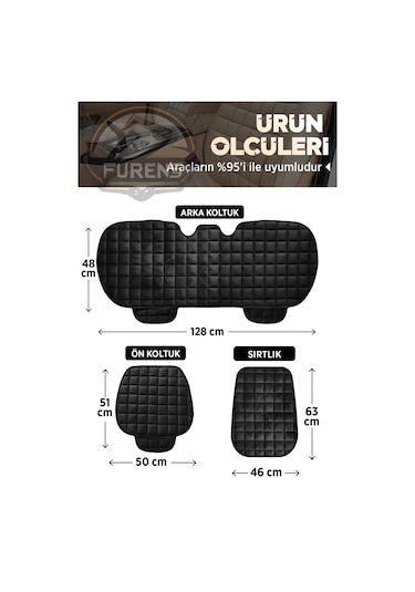 Peugeot 2008 Kahverengi Tay Tüyü Cepli & Terletmez Sırtlı Oto Koltuk Minder Seti - Koruma Kılıfı  Ön & Arka Set