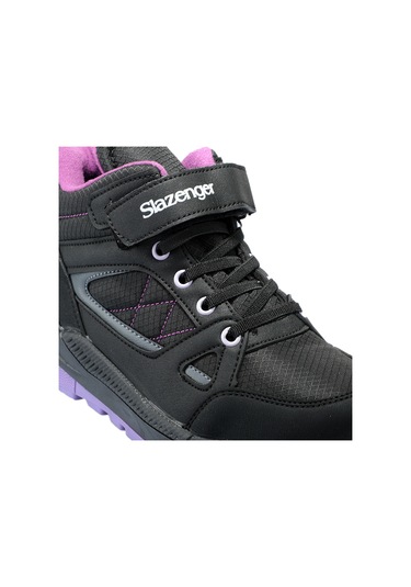 Slazenger KESHA Çocuk Cırt Cırtlı Siyah - Mor Bot
