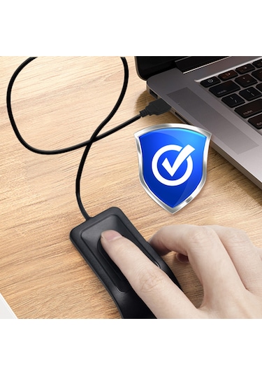 Usb Parmak İzi Okuyucu Masaüstü Biyometrik Tarayıcı Siyah