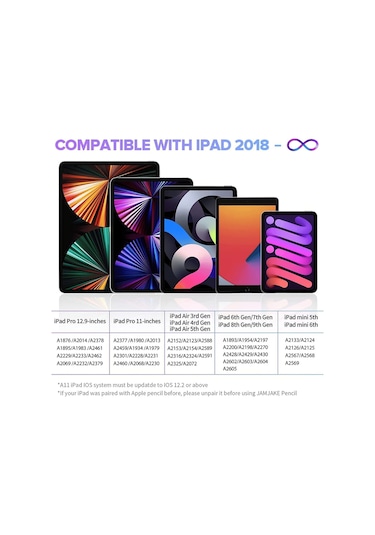 iPad 10,9 10.nesil Uyumlu Avuç İçi Reddetmeli Dokunmatik Özel Çizim Ve Yazı Kalemi Mpq03tu/a-mpq13tu/a-mpq23tu/a-mpq33tu/a