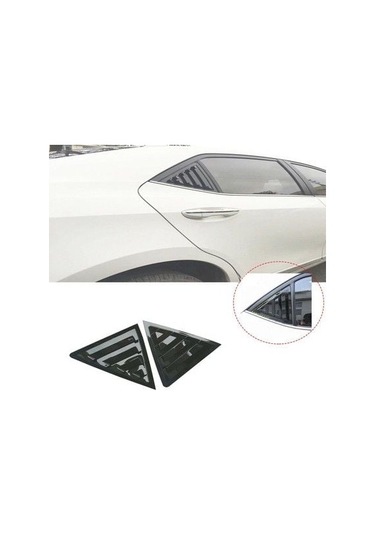 Toyota Corolla Kelebek Cam Kaplama Vizörü Parlak Siyah 2014-2020
