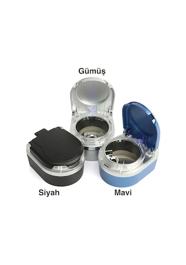Ally Sd-1201 Led Işıklı Kapaklı Araç Küllük Oto Araba Kül Tablas Siyah