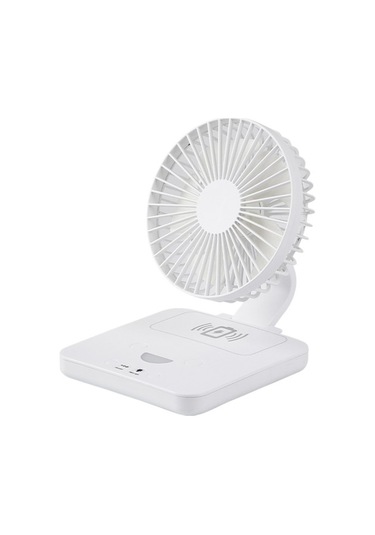 Usb Şarj Mini Fan Ev Ofis Elektrikli 3 Hız Ayarı 1200ma 8244 Beyaz