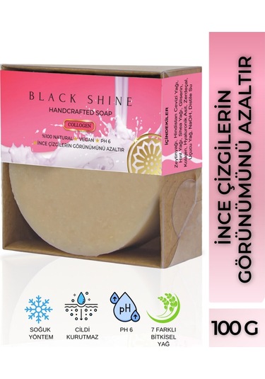 Black Shine Bs Kolajen Katkılı Doğal Sabun 100 G