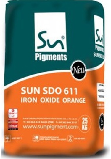 Demir Oksit Sun Sdo 611 Turuncu  (25 Kg Paket)
