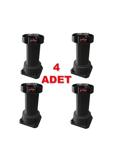 Ayarlanabilir Baza Ayağı 10-15 Cm - 4 Adet, Tezgah Ve Mobilya Ayağı -