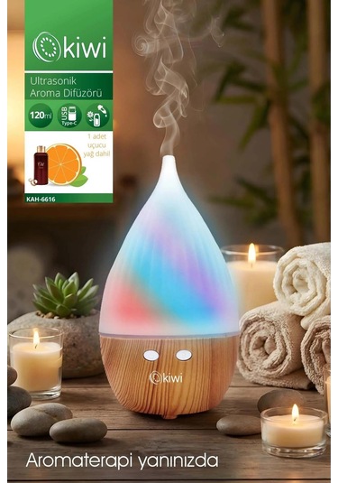 Kiwi Kah-6616 Ultrasonik Aroma Difüzörü 120ml Usb-c Şarjlı